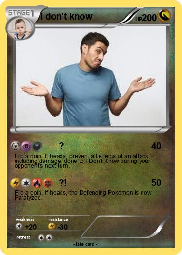 Pokemon I don't know