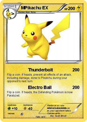 Pokemon MPikachu EX