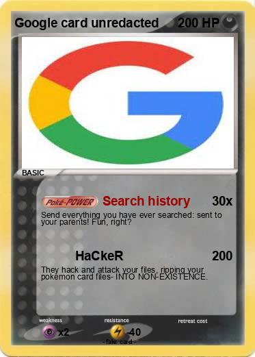 Pokemon Google card unredacted