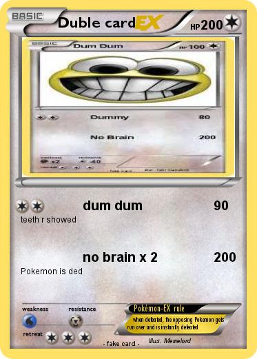 Pokemon Duble card