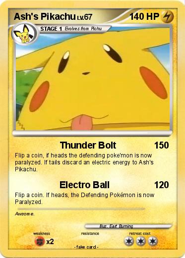 Pokemon Ash's Pikachu