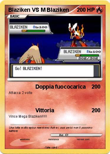 Pokemon Blaziken VS M Blaziken
