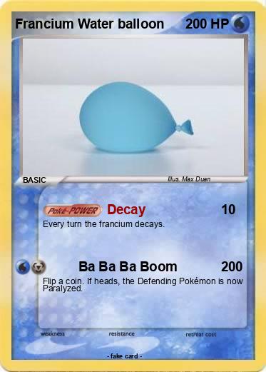 Pokemon Francium Water balloon