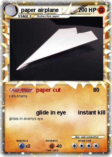 Pokemon paper airplane