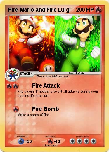 Pokemon Fire Mario and Fire Luigi