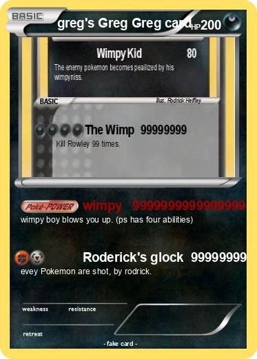 Pokemon greg's Greg Greg card