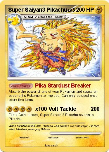 Pokemon Super Saiyan3 Pikachu