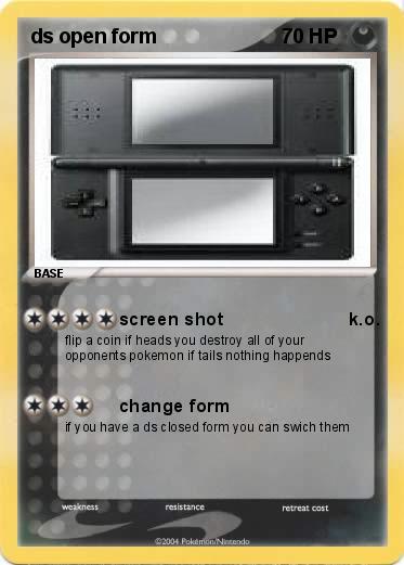 Pokemon ds open form 
