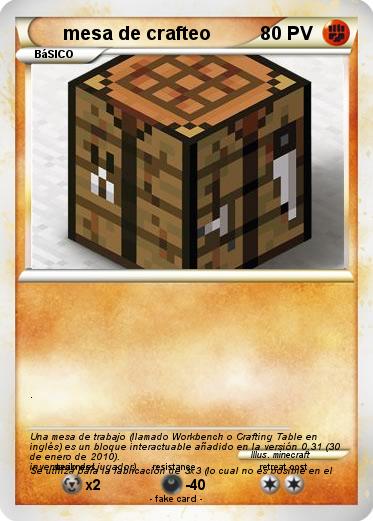 Pokemon mesa de crafteo