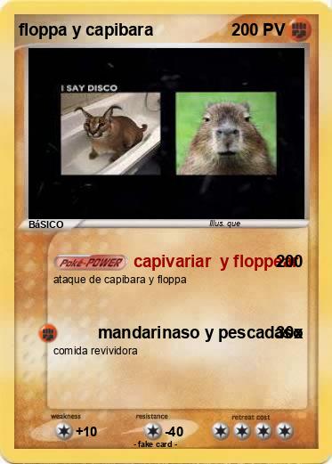 Pokemon floppa y capibara