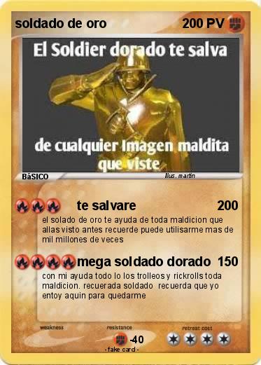 Pokemon soldado de oro