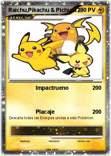 Pokemon Raichu,Pikachu & Pichu
