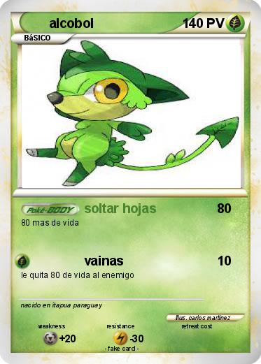 Pokemon alcobol