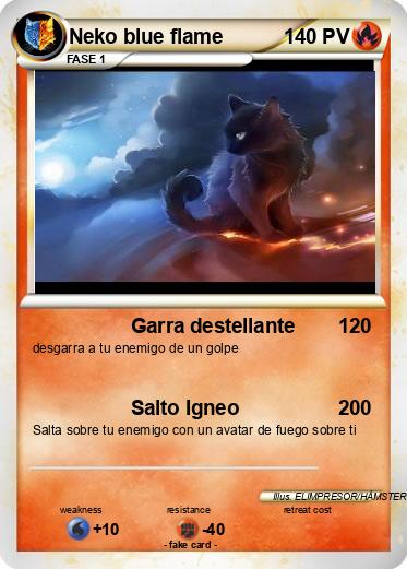 Pokemon Neko blue flame