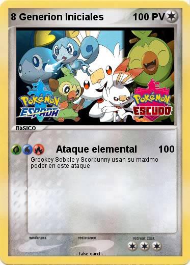 Pokemon 8 Generion Iniciales