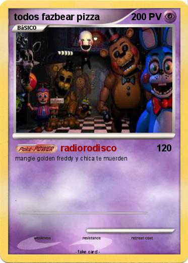 Pokemon todos fazbear pizza