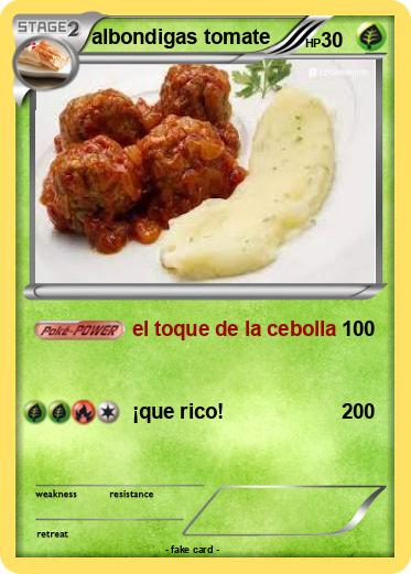 Pokemon albondigas tomate