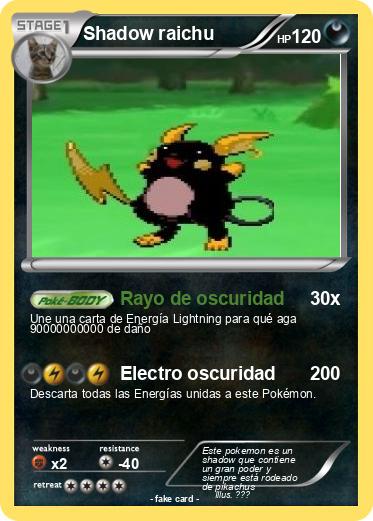 Pokemon Shadow raichu