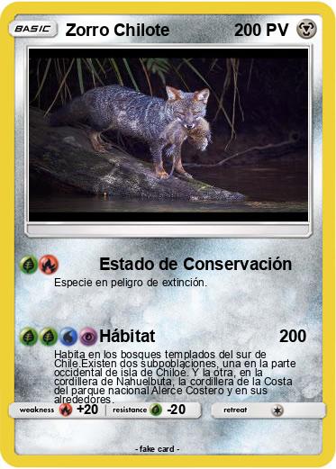 Pokemon Zorro Chilote