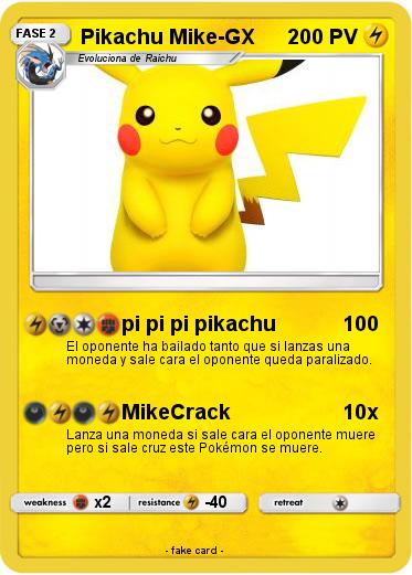 Pokemon Pikachu Mike-GX