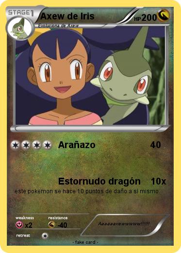 Pokemon Axew de Iris