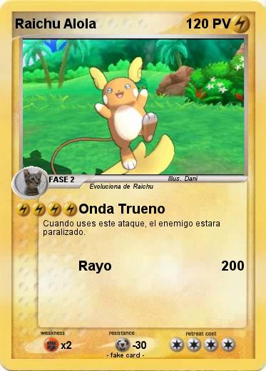 Pokemon Raichu Alola