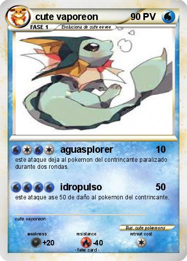 Pokemon cute vaporeon