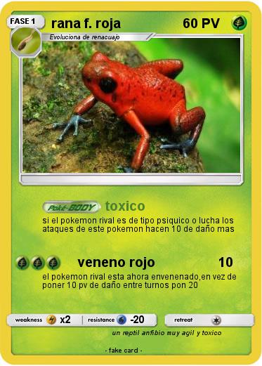 Pokemon rana f. roja