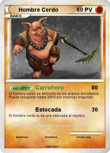 Pokemon Hombre Cerdo