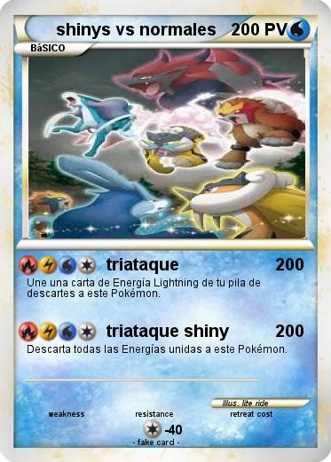 Pokemon shinys vs normales