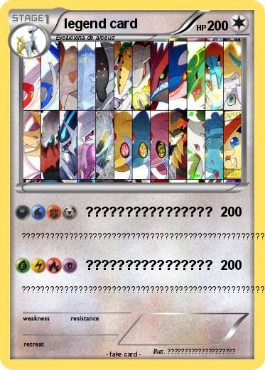 Pokemon legend card