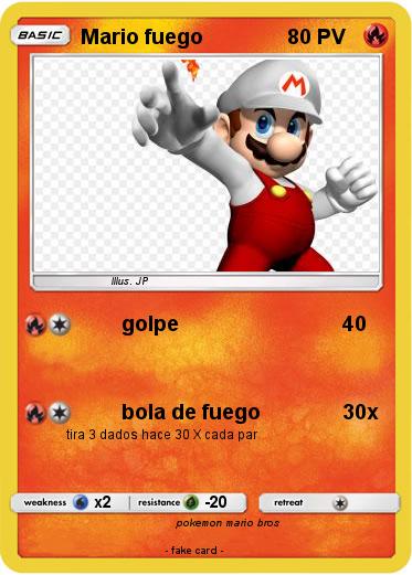 Pokemon Mario fuego