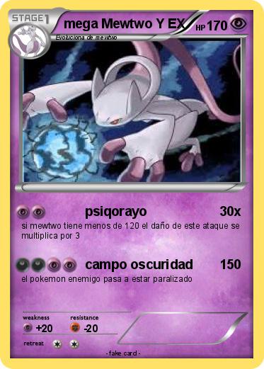 Pokemon mega Mewtwo Y EX