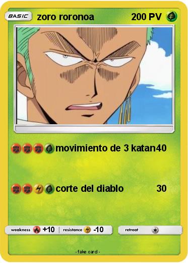 Pokemon zoro roronoa