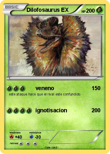 Pokemon Dilofosaurus EX