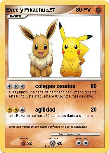 Pokemon Evee y Pikachu