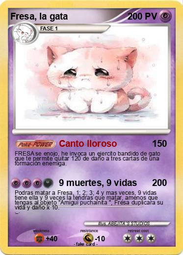 Pokemon Fresa, la gata