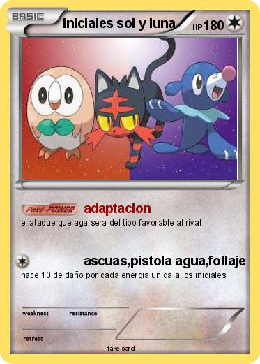 Pokemon iniciales sol y luna