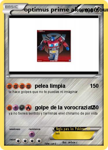 Pokemon optimus prime akom colours