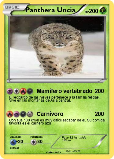 Pokemon Panthera Uncia