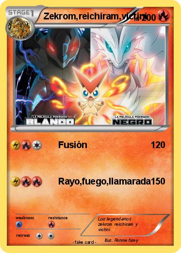 Pokemon Zekrom,reichiram,victini