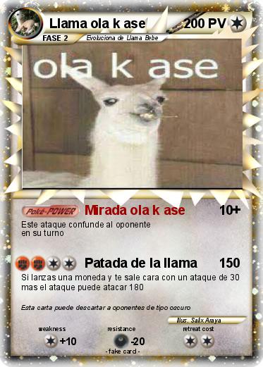 Pokemon Llama ola k ase