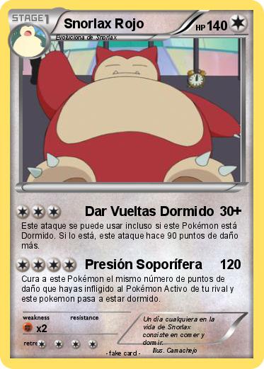 Pokemon Snorlax Rojo