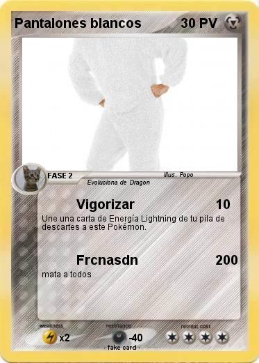 Pokemon Pantalones blancos