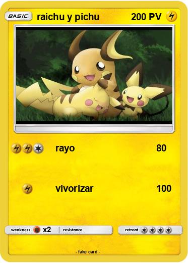 Pokemon raichu y pichu