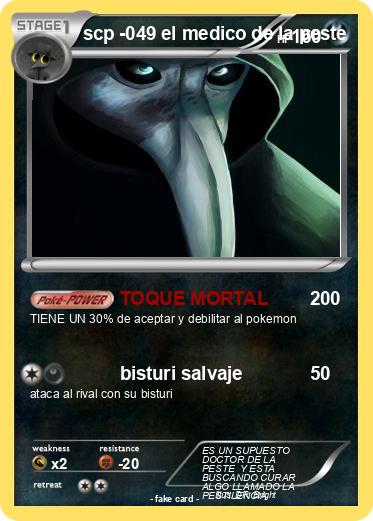 Pokemon scp -049 el medico de la peste