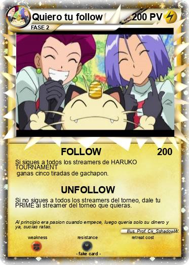 Pokemon Quiero tu follow