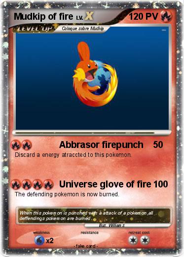 Pokemon Mudkip of fire
