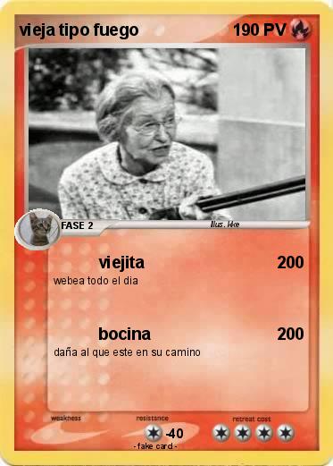 Pokemon vieja tipo fuego