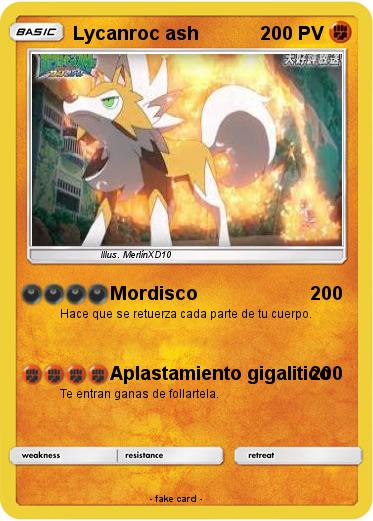 Pokemon Lycanroc ash